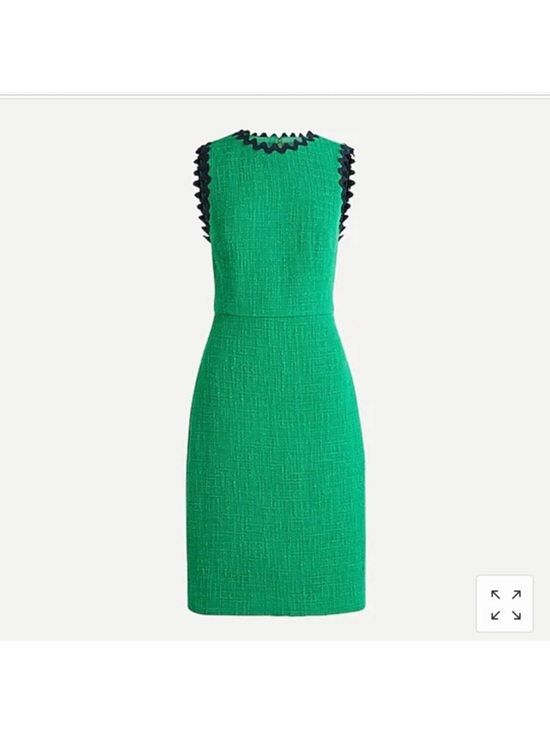 J. Crew Dresses & Skirts - J. Crew Green Sheath Dress Textured Tweed Size 6 Tall Workwear